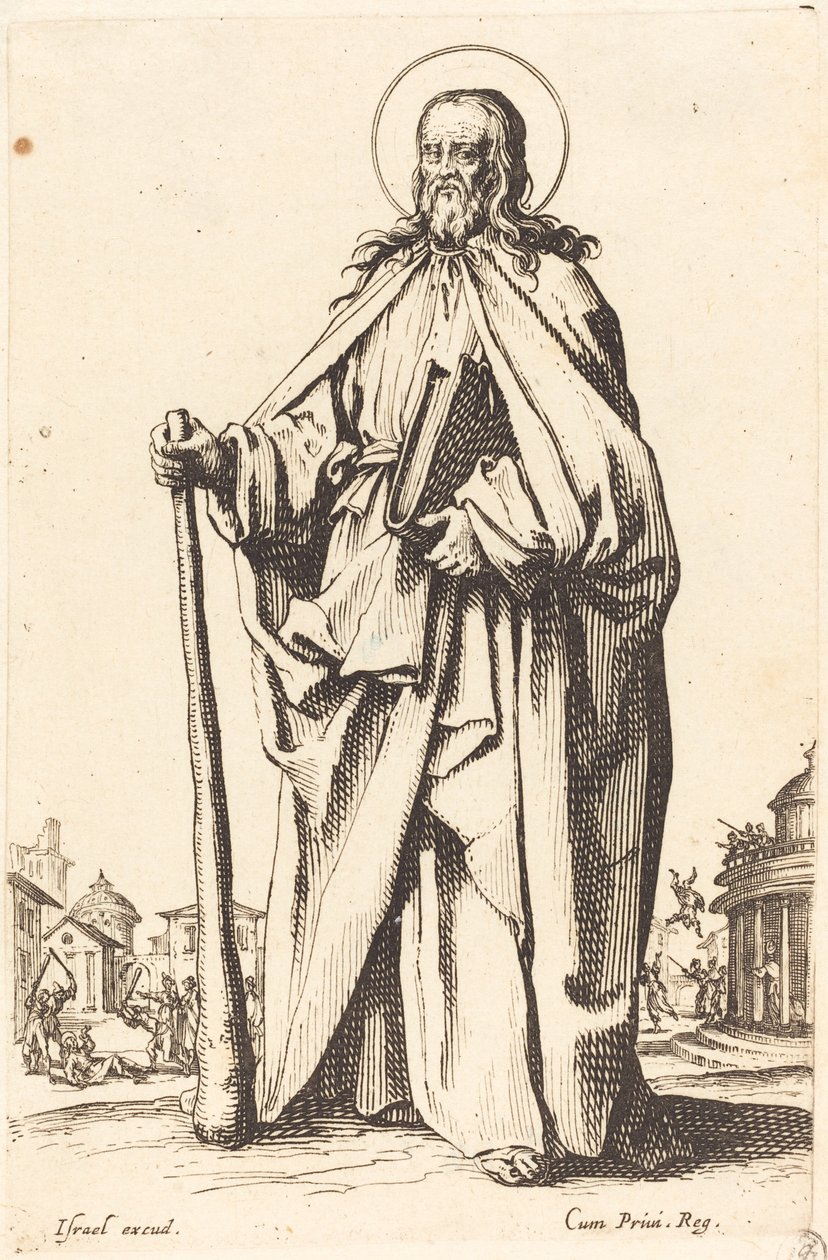 Święty Jakub Mniejszy, opublikowany 1631. autorstwa Jacques Callot