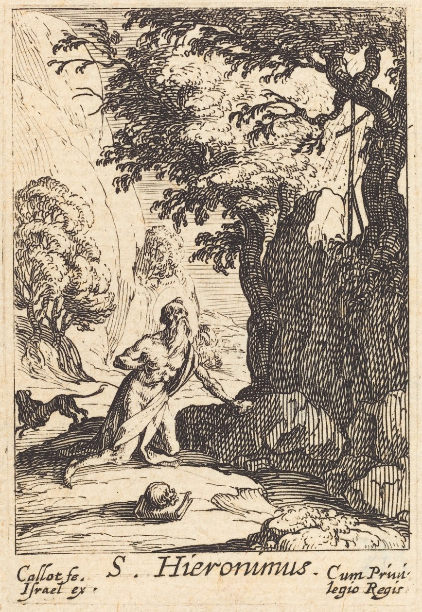 Święty Hieronim. autorstwa Jacques Callot