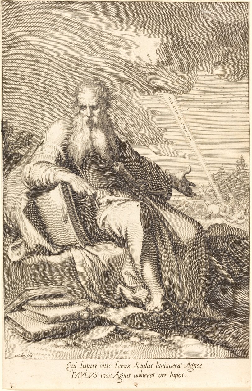 Święty Paweł, siedzący. autorstwa Jacques Callot