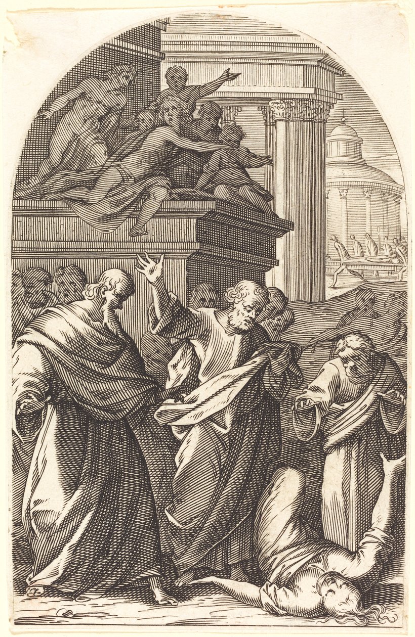 Safira ukarana śmiercią, 16081611. autorstwa Jacques Callot