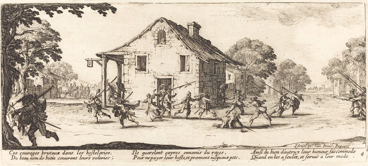 Scena plądrowania autorstwa Jacques Callot