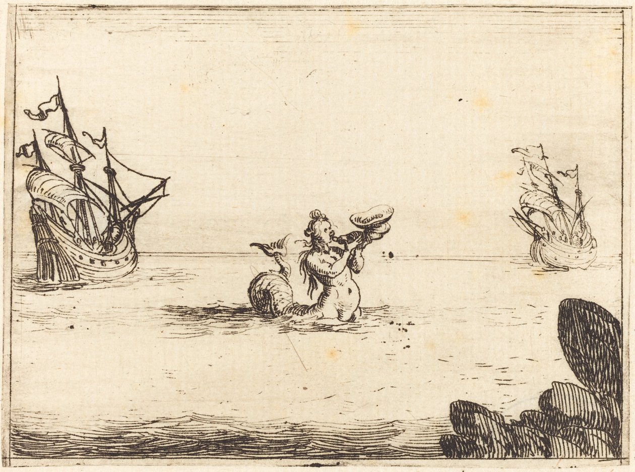Syrena między dwoma statkami autorstwa Jacques Callot