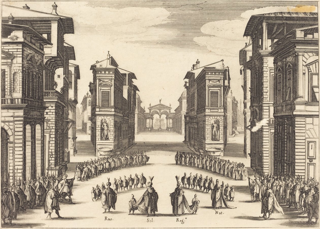 Sulejman, Akt II autorstwa Jacques Callot