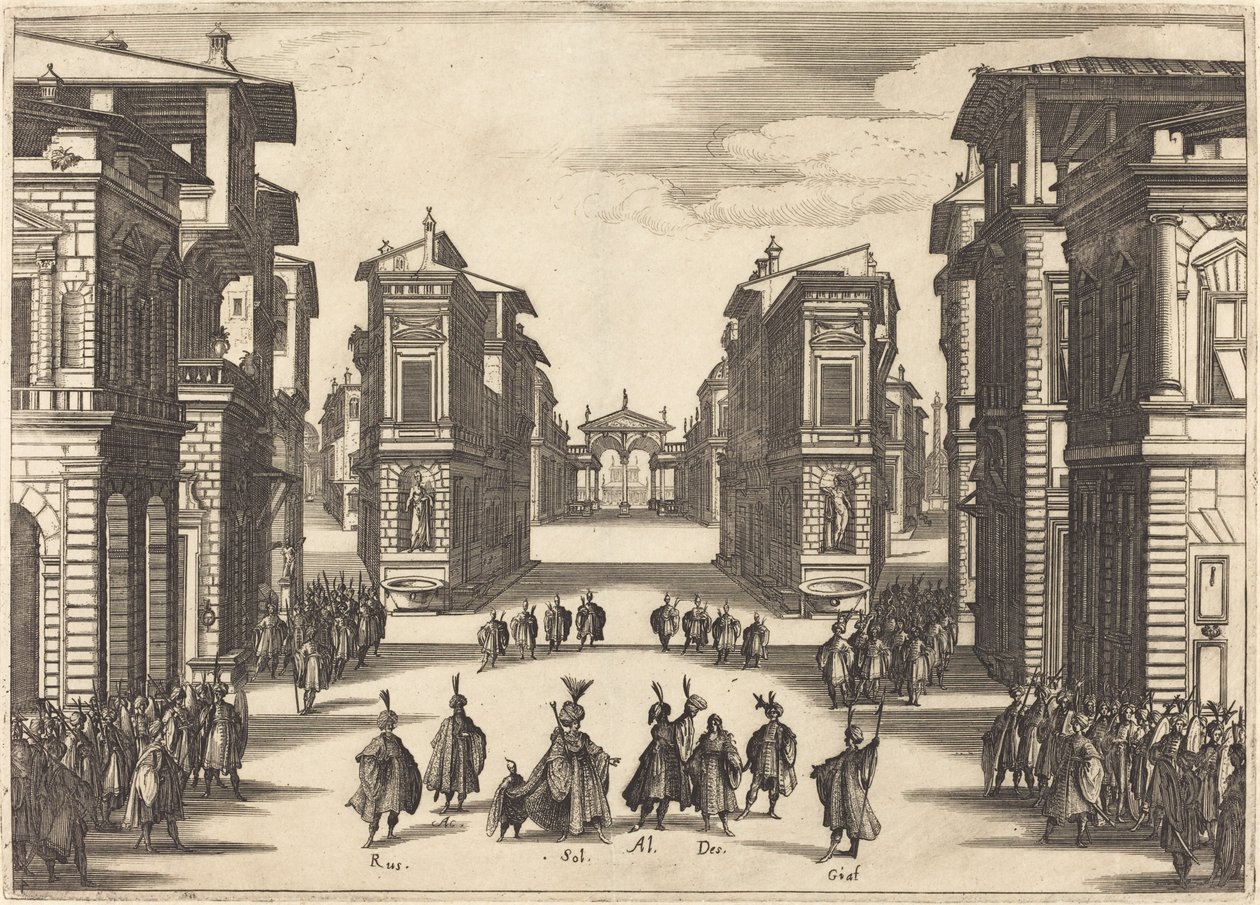 Sulejman, Akt IV, 1620. autorstwa Jacques Callot