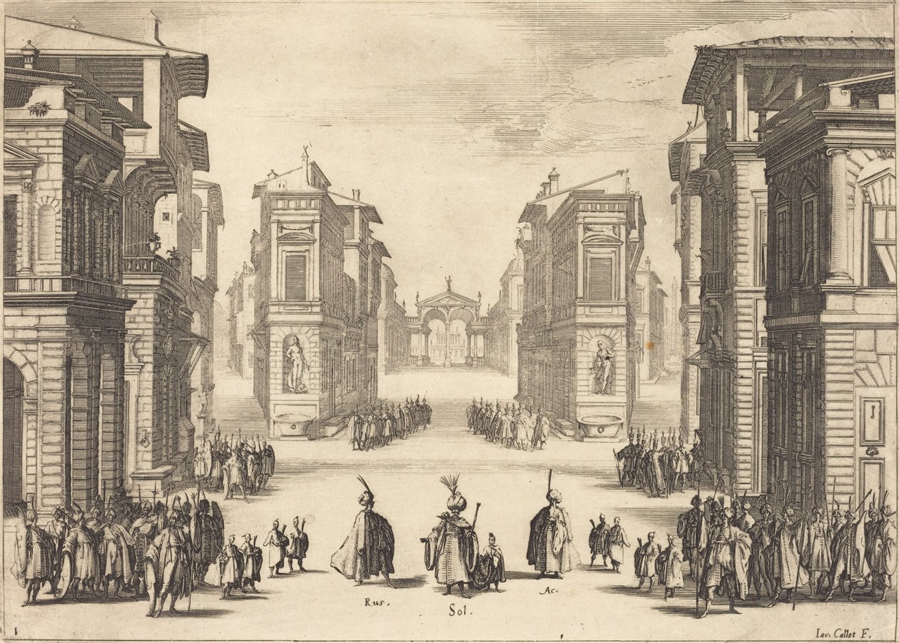 Sulejman, Akt I autorstwa Jacques Callot