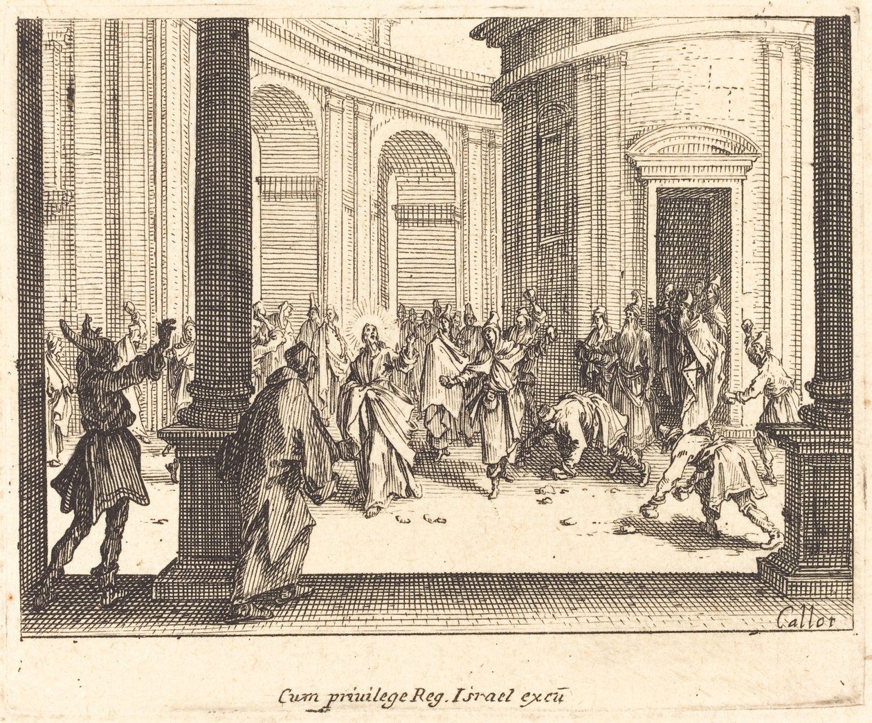 Ukamienowanie Jezusa autorstwa Jacques Callot