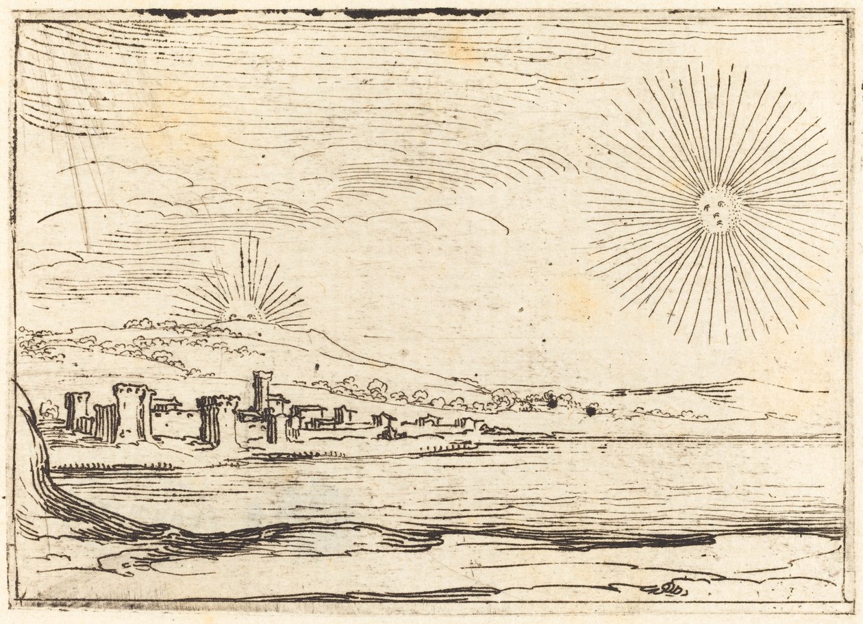 Wschód słońca, 1628. autorstwa Jacques Callot