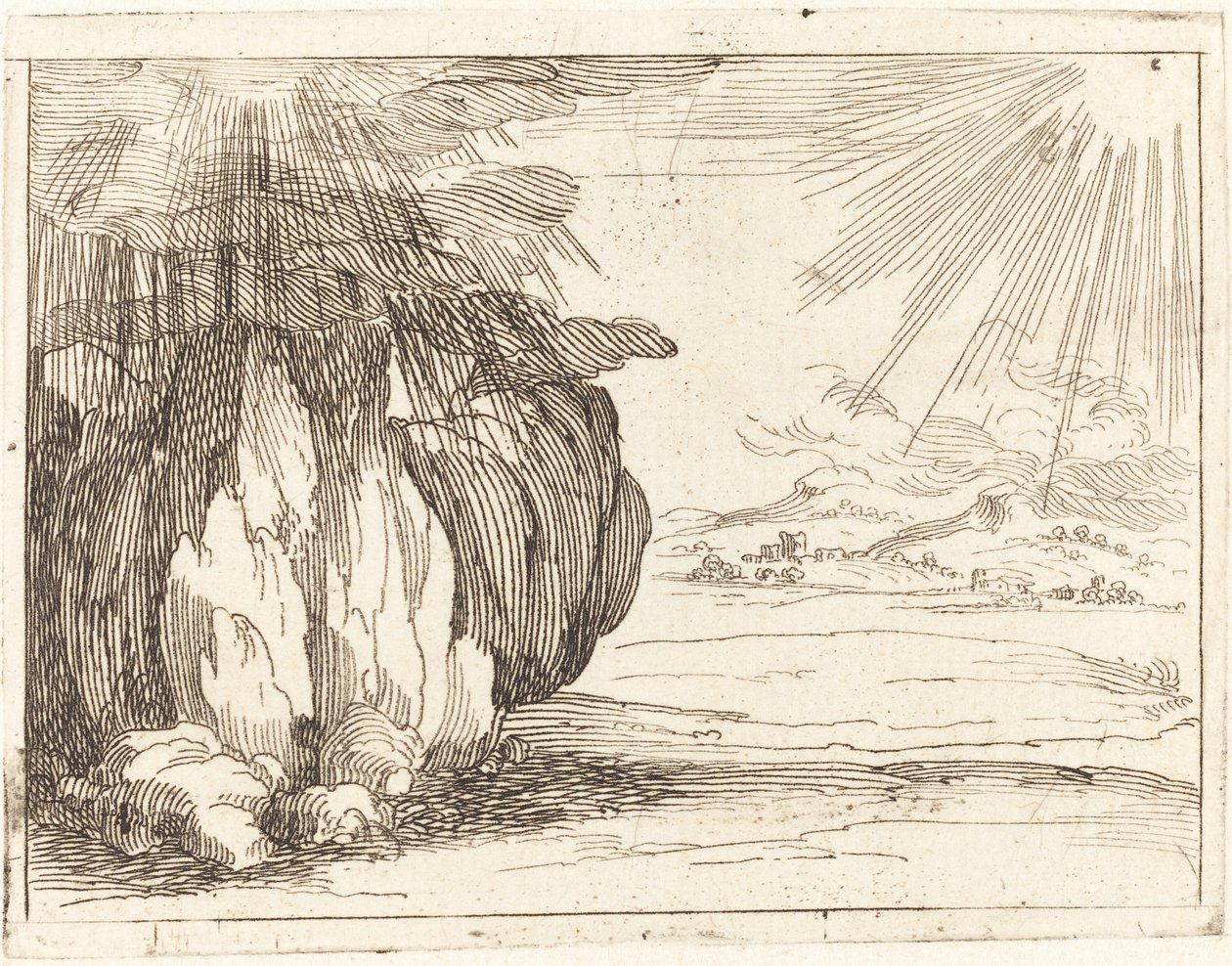 Słońce i deszcz. autorstwa Jacques Callot