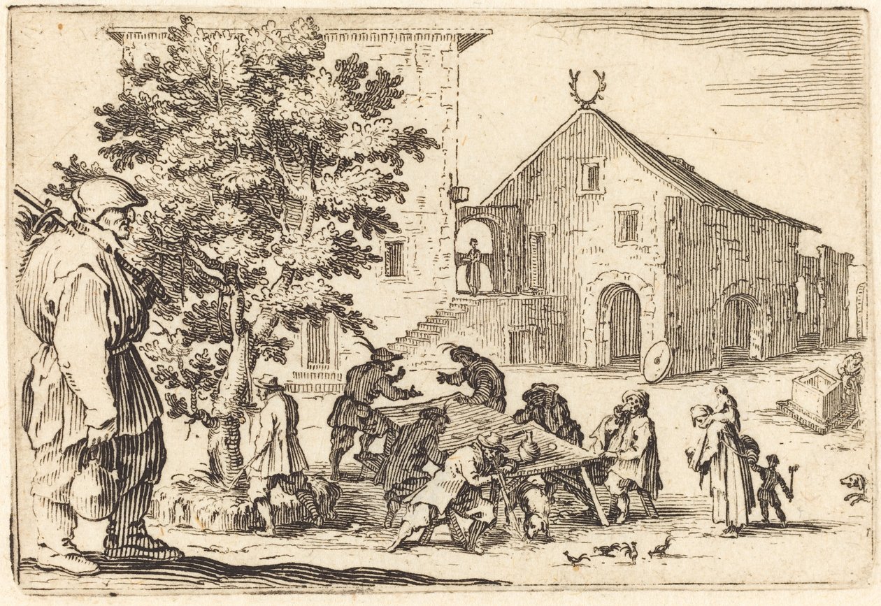 Tawerna, ok. godz. 1622. autorstwa Jacques Callot