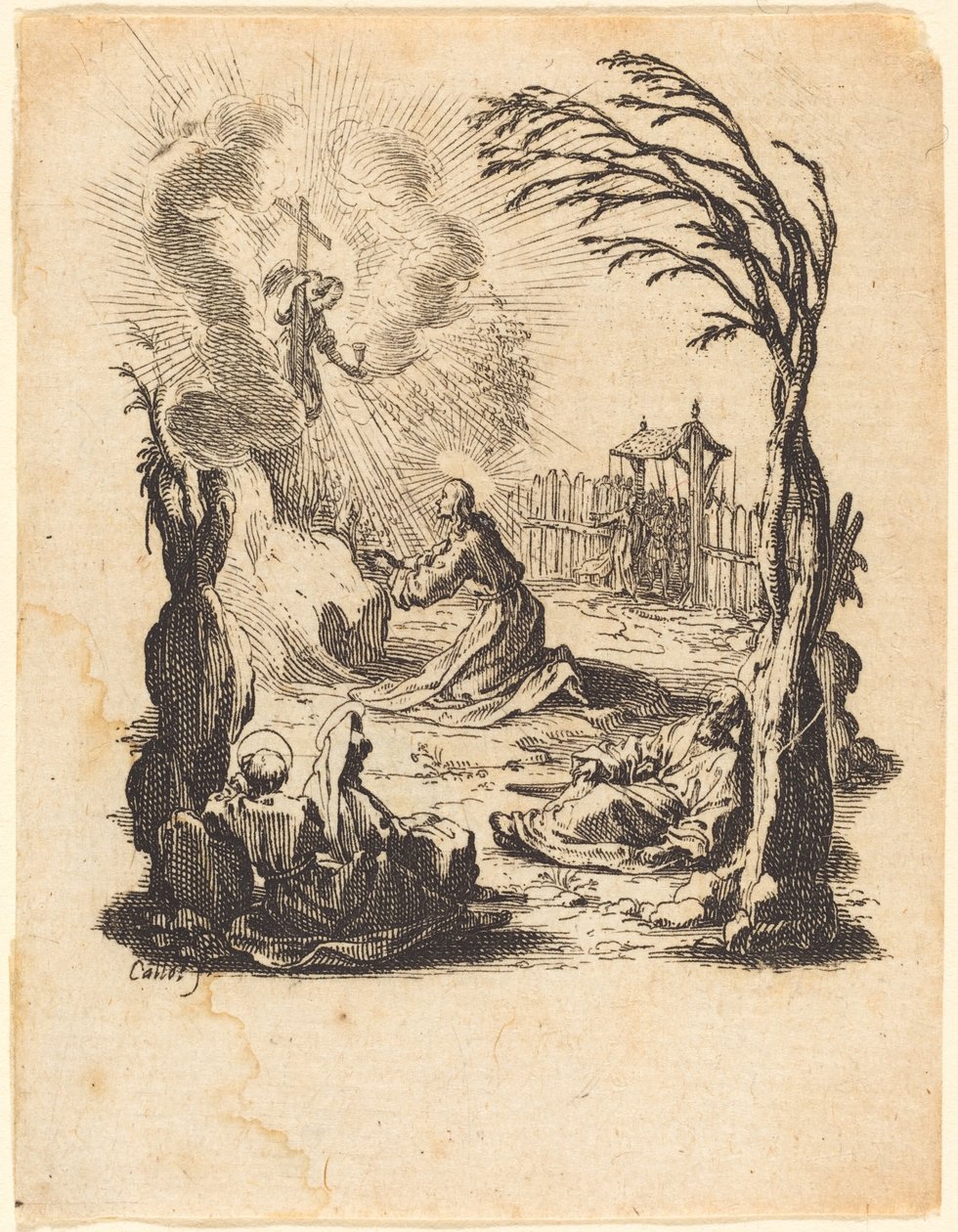 Agonia w ogrodzie, c. 16241625. autorstwa Jacques Callot