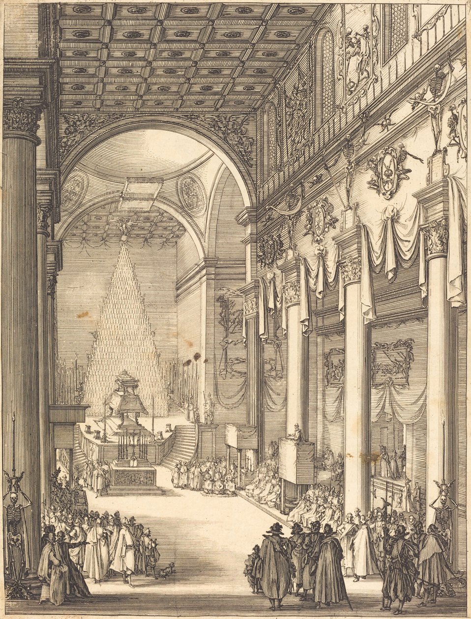 Katafalk cesarza Mateusza autorstwa Jacques Callot