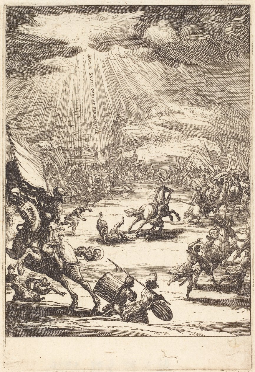 Nawrócenie św. Pawła autorstwa Jacques Callot