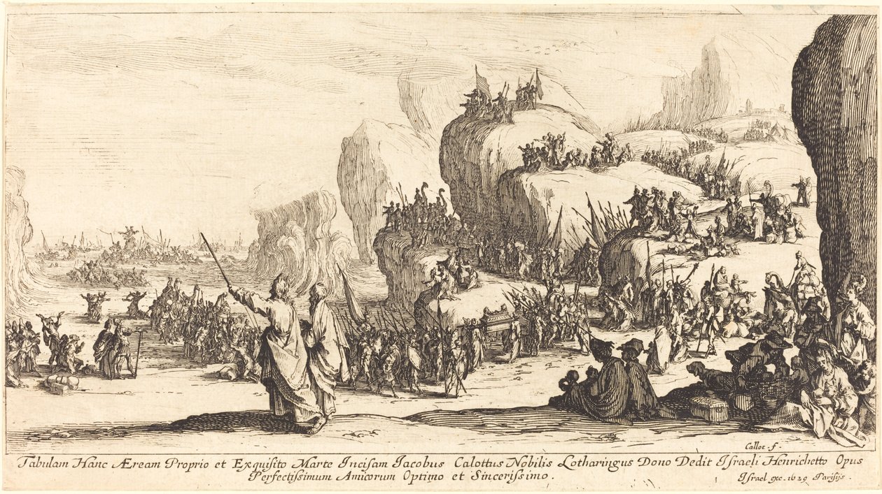 Przejście przez Morze Czerwone, 1629. autorstwa Jacques Callot