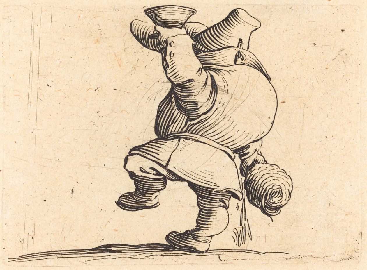 Pijący, widok z tyłu autorstwa Jacques Callot