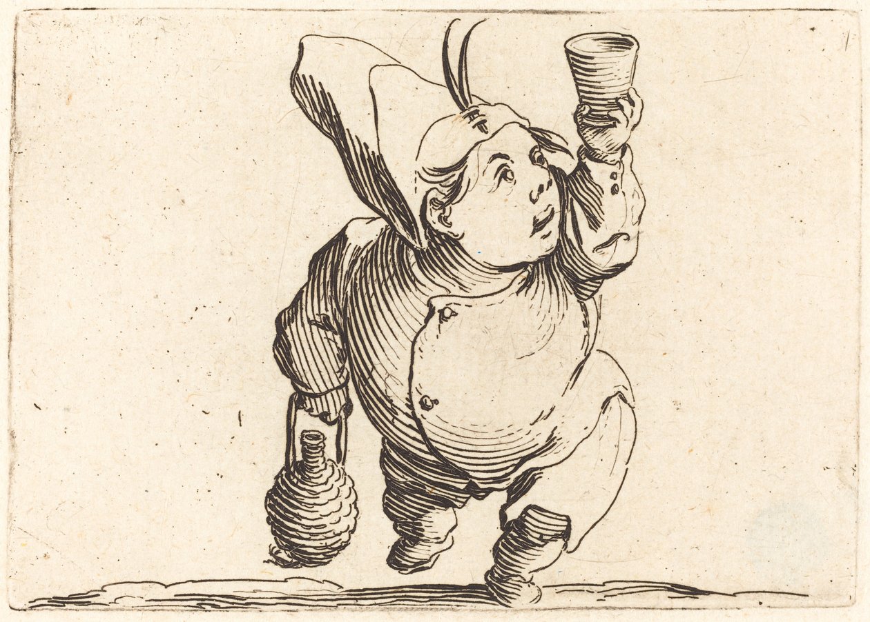 Pijący, widok z przodu, c. 1622. autorstwa Jacques Callot