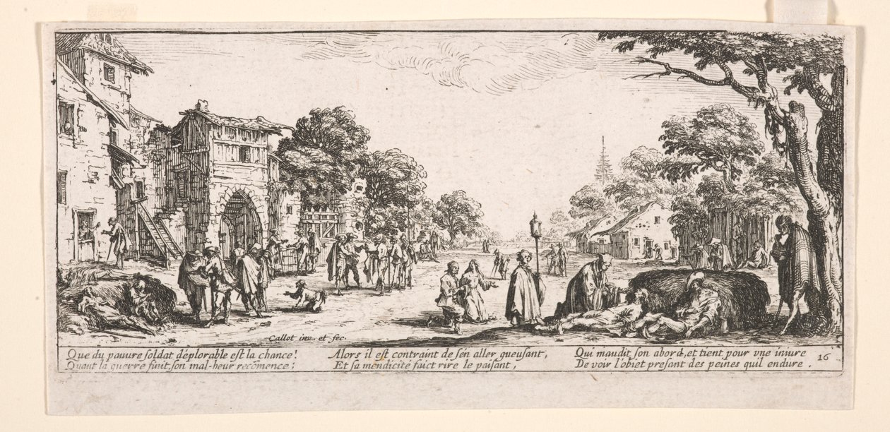 Umieranie na poboczu drogi autorstwa Jacques Callot