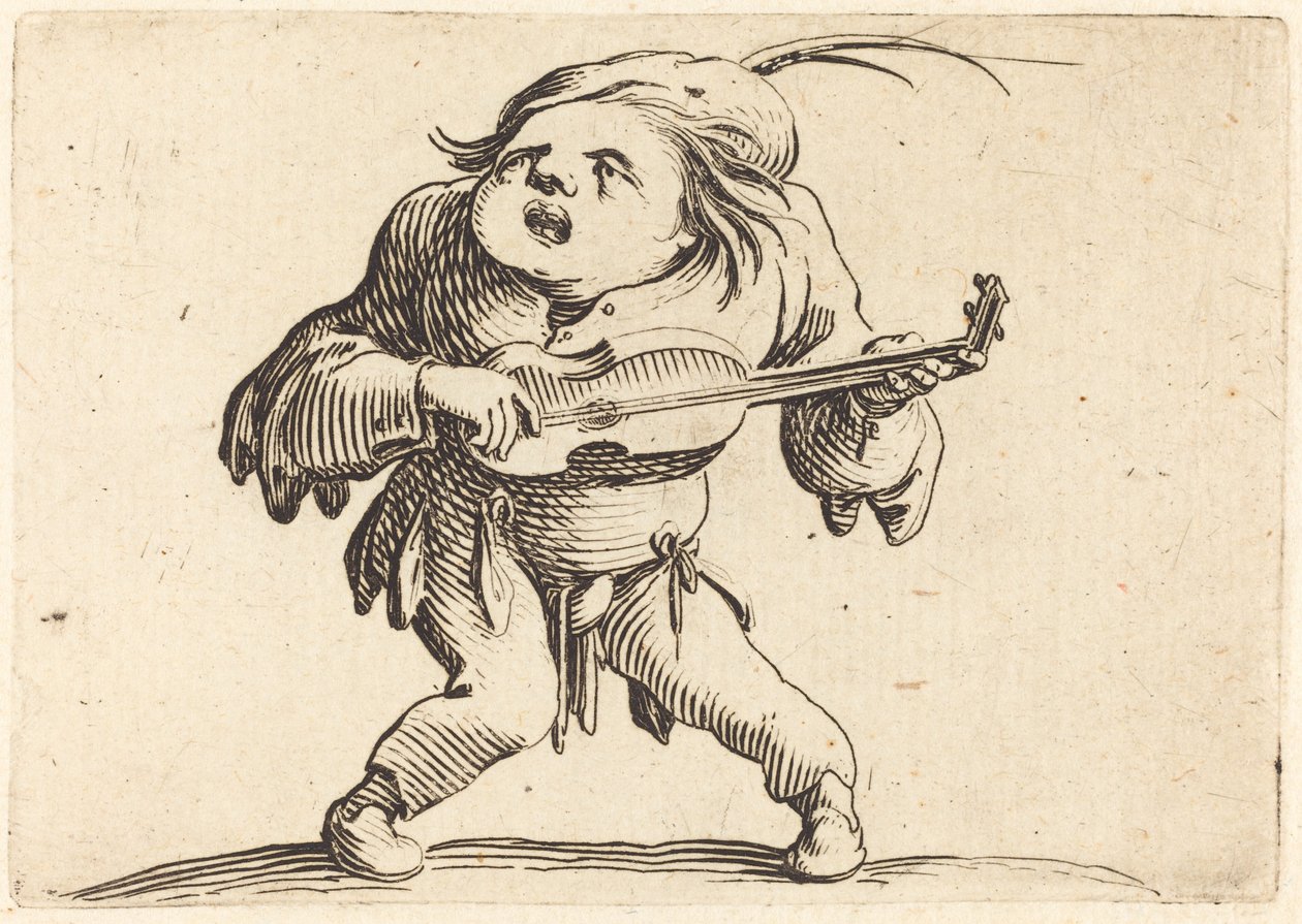 Gitarzysta autorstwa Jacques Callot