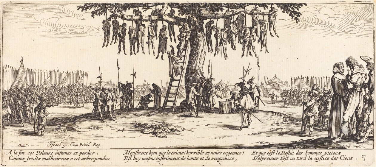 Powieszenie, ok. 1633. autorstwa Jacques Callot