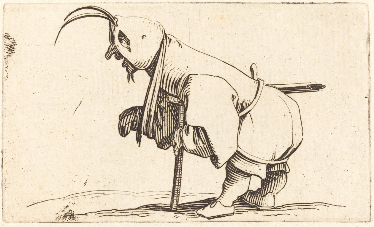 Zakapturzony kaleka autorstwa Jacques Callot