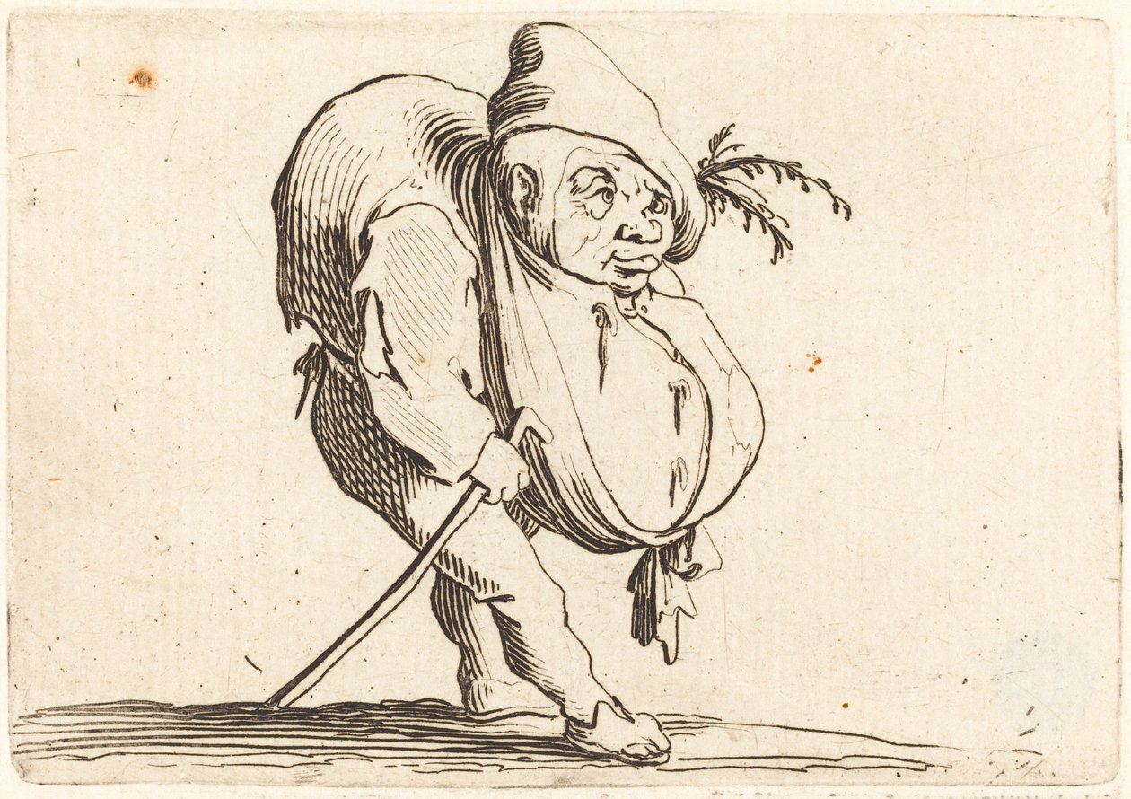 Dzwonnik z laską autorstwa Jacques Callot
