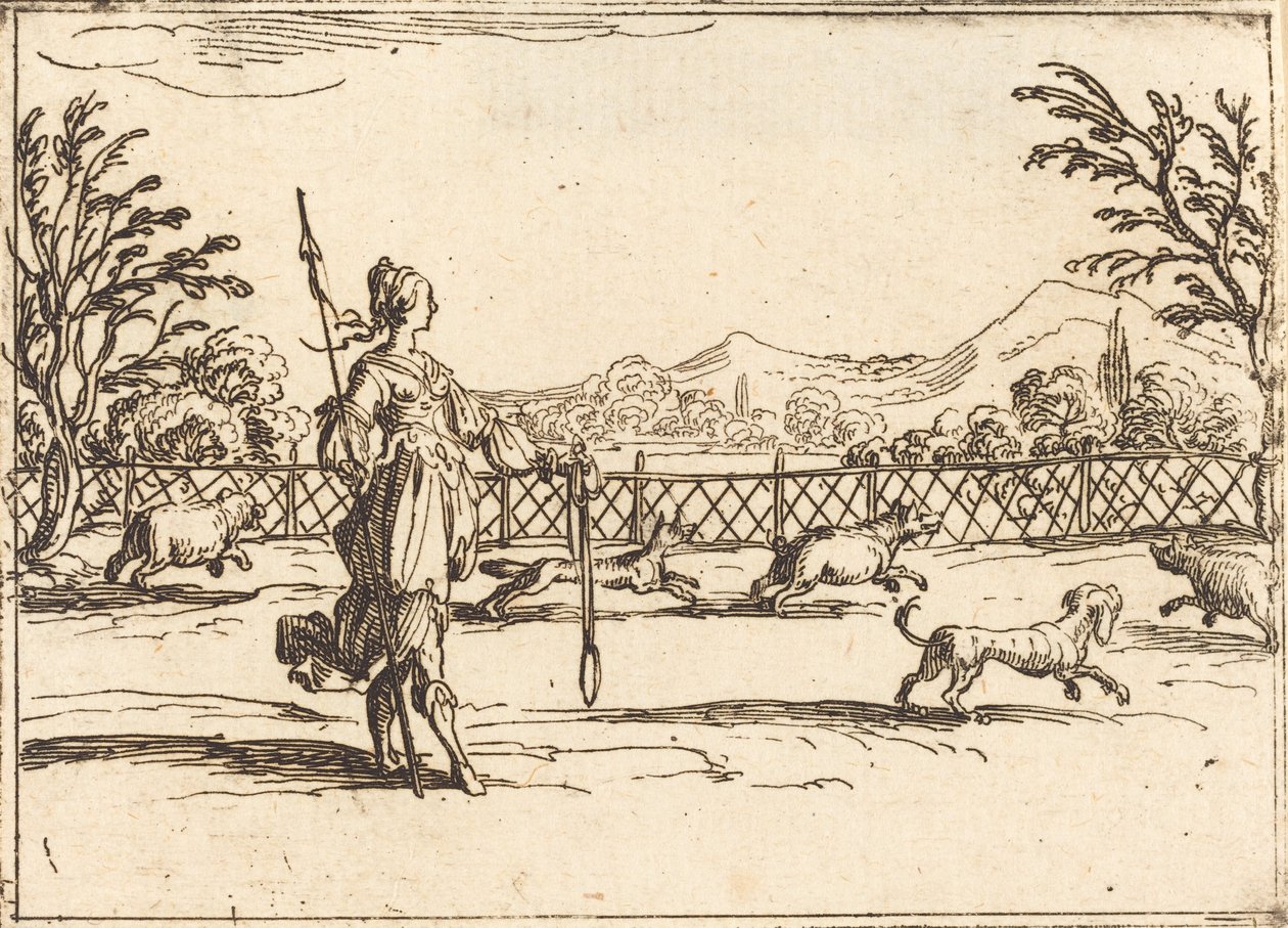 Łucznik. autorstwa Jacques Callot