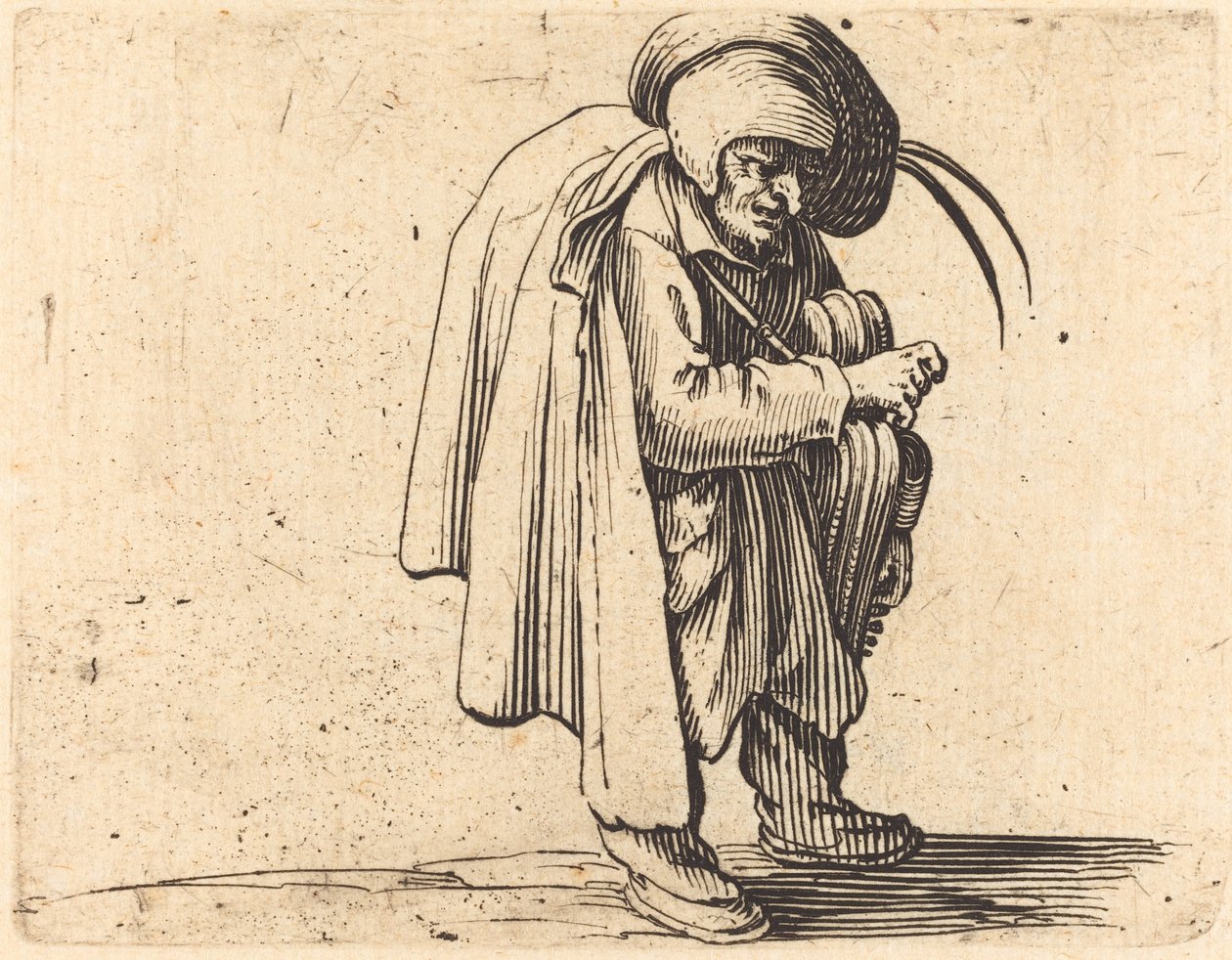 Gracz liry korbowej autorstwa Jacques Callot