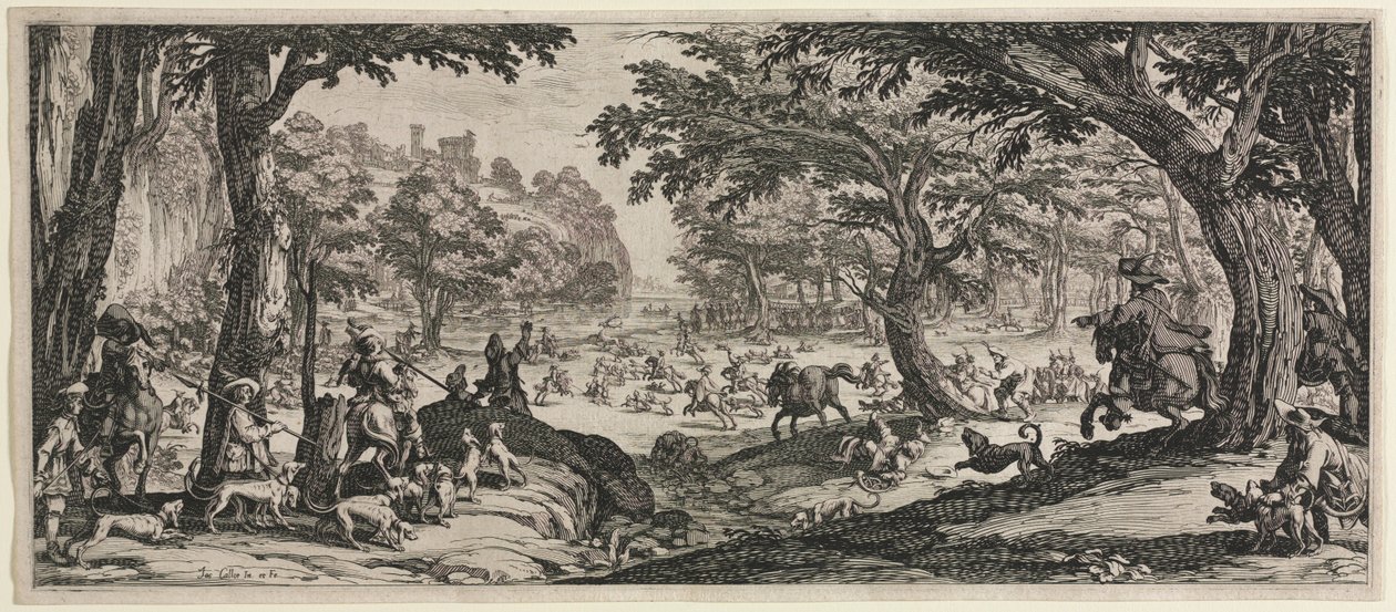 Wielkie polowanie, 1619. autorstwa Jacques Callot