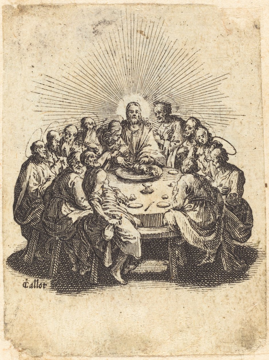 Ostatnia Wieczerza, 1618. autorstwa Jacques Callot