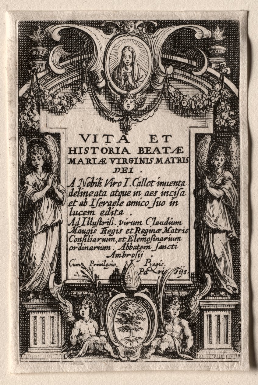 Życie Dziewicy: Frontyspis autorstwa Jacques Callot