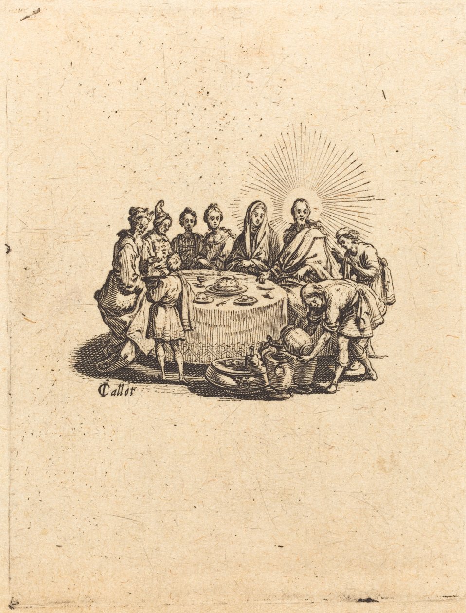 Ślub w Kanie, 1618. autorstwa Jacques Callot