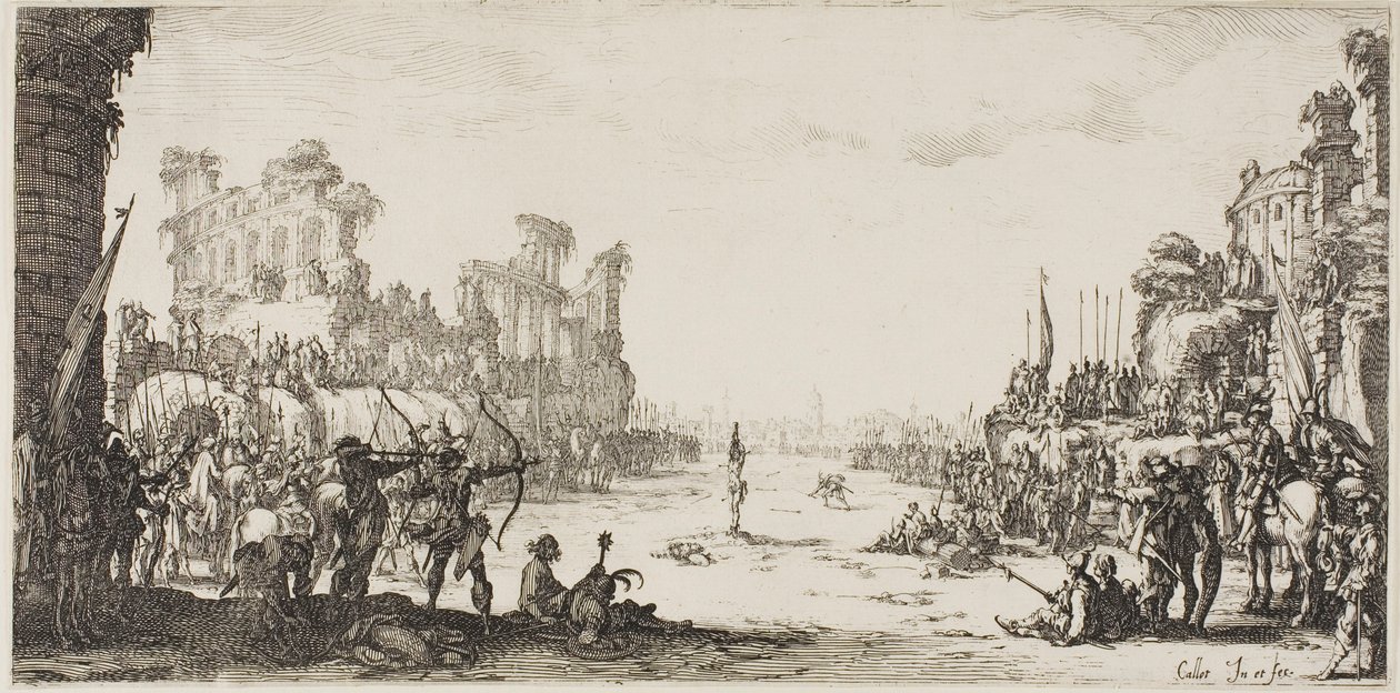 Męczeństwo świętego Sebastiana autorstwa Jacques Callot