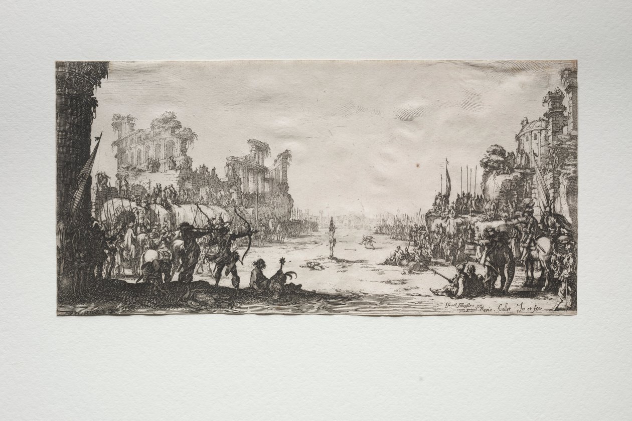 Męczeństwo św. Sebastiana. autorstwa Jacques Callot