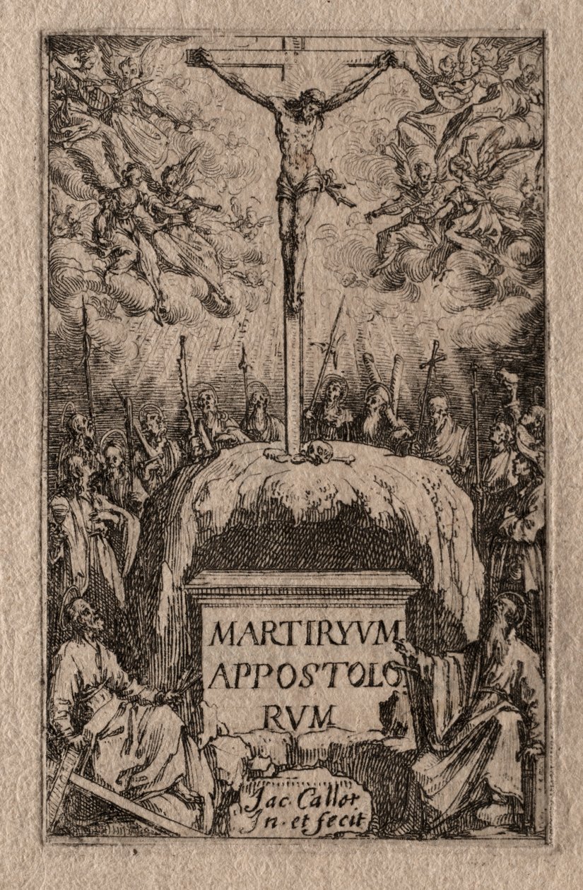 Męczeństwo Apostołów: Frontyspis autorstwa Jacques Callot