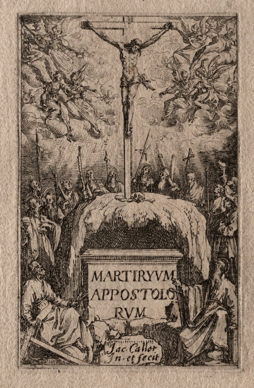 Męczeństwo Apostołów: Frontyspis. autorstwa Jacques Callot