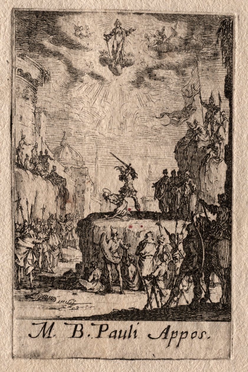 Męczeństwo Apostołów: św. Paweł. autorstwa Jacques Callot
