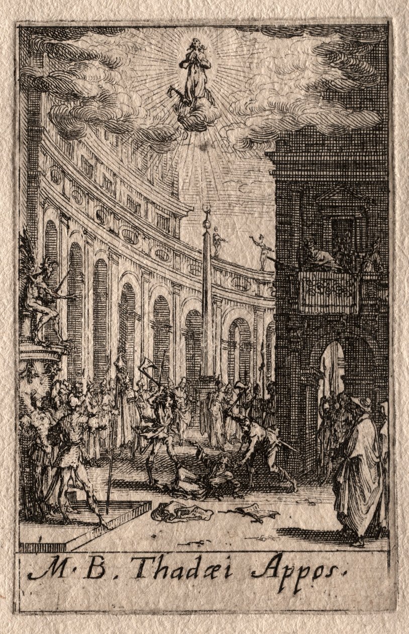 Męczeństwo Apostołów: św. Tadeusz. autorstwa Jacques Callot