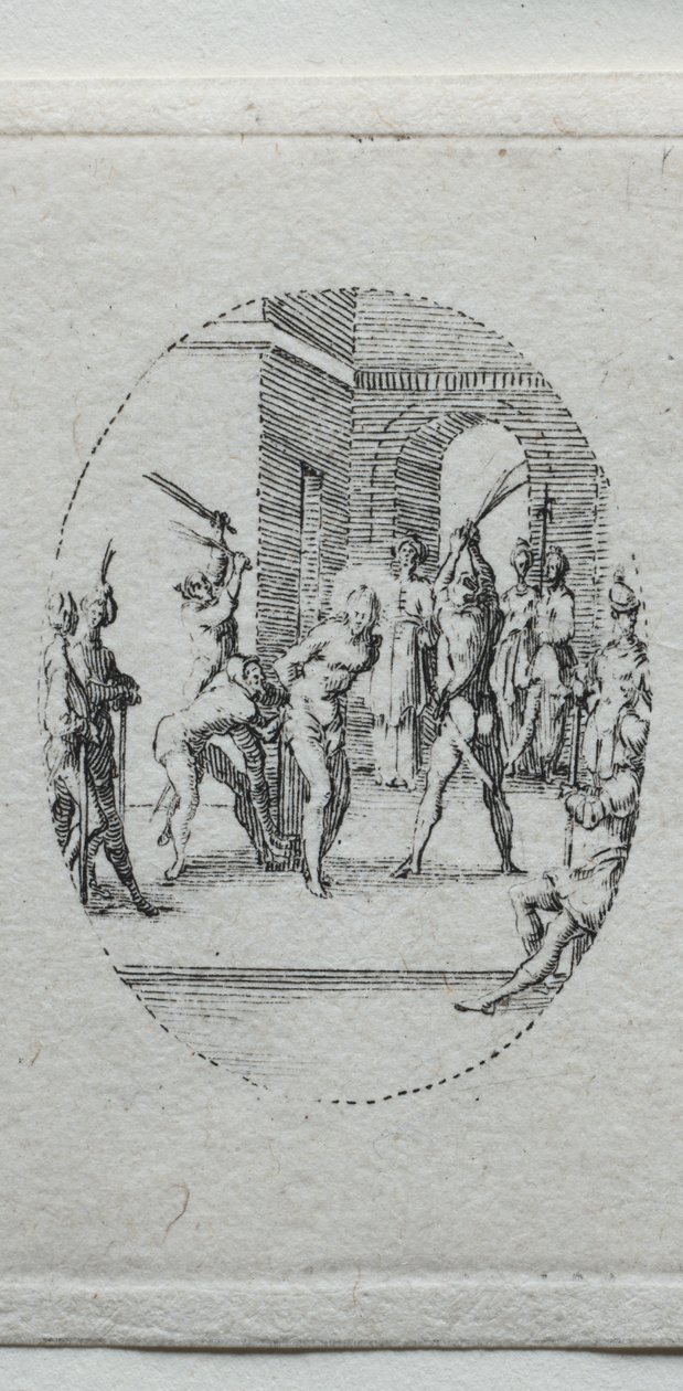Tajemnice męki: Biczowanie autorstwa Jacques Callot