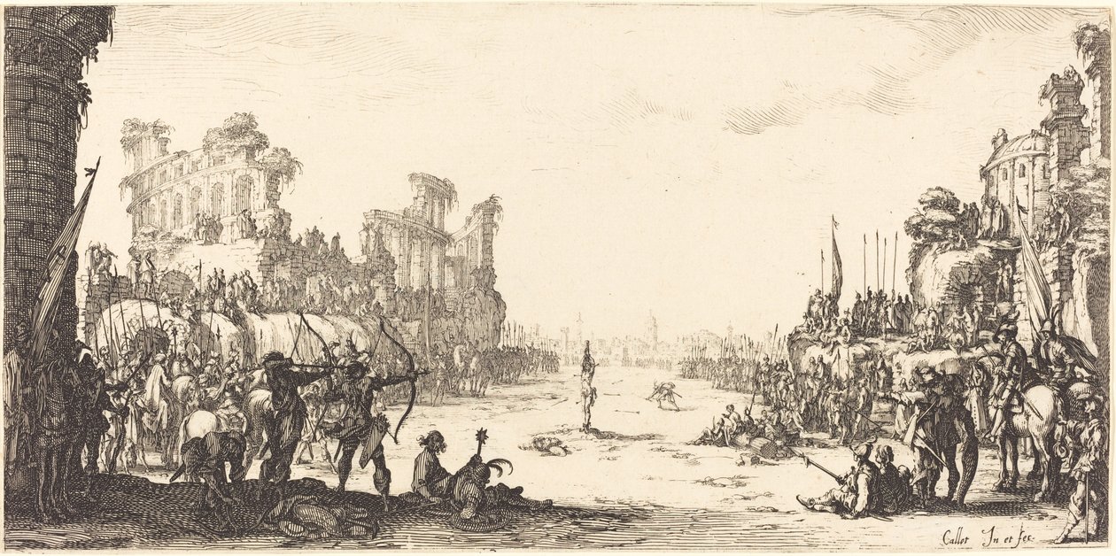 Próba strzałami (św. Sebastian) autorstwa Jacques Callot