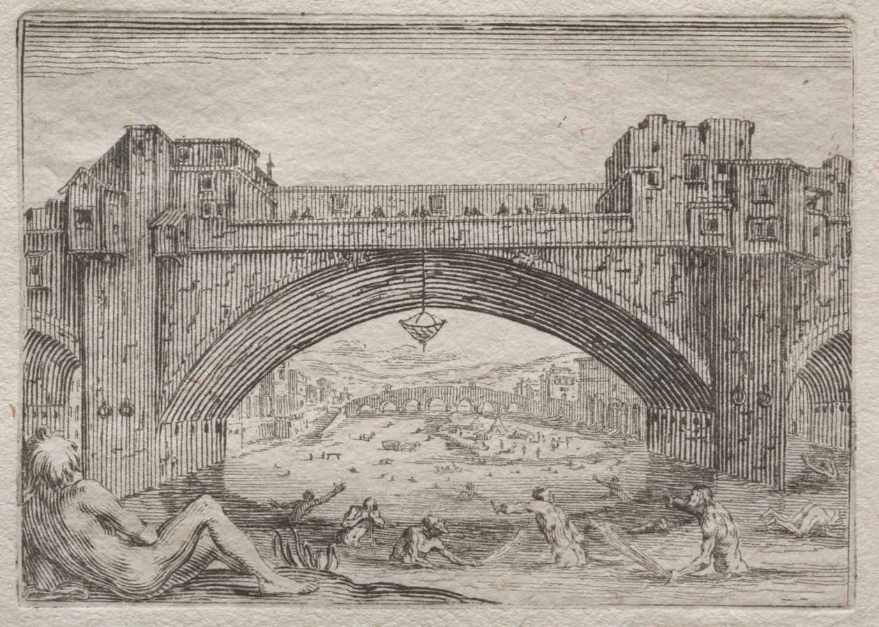 Ponte Vecchio, Florencja autorstwa Jacques Callot