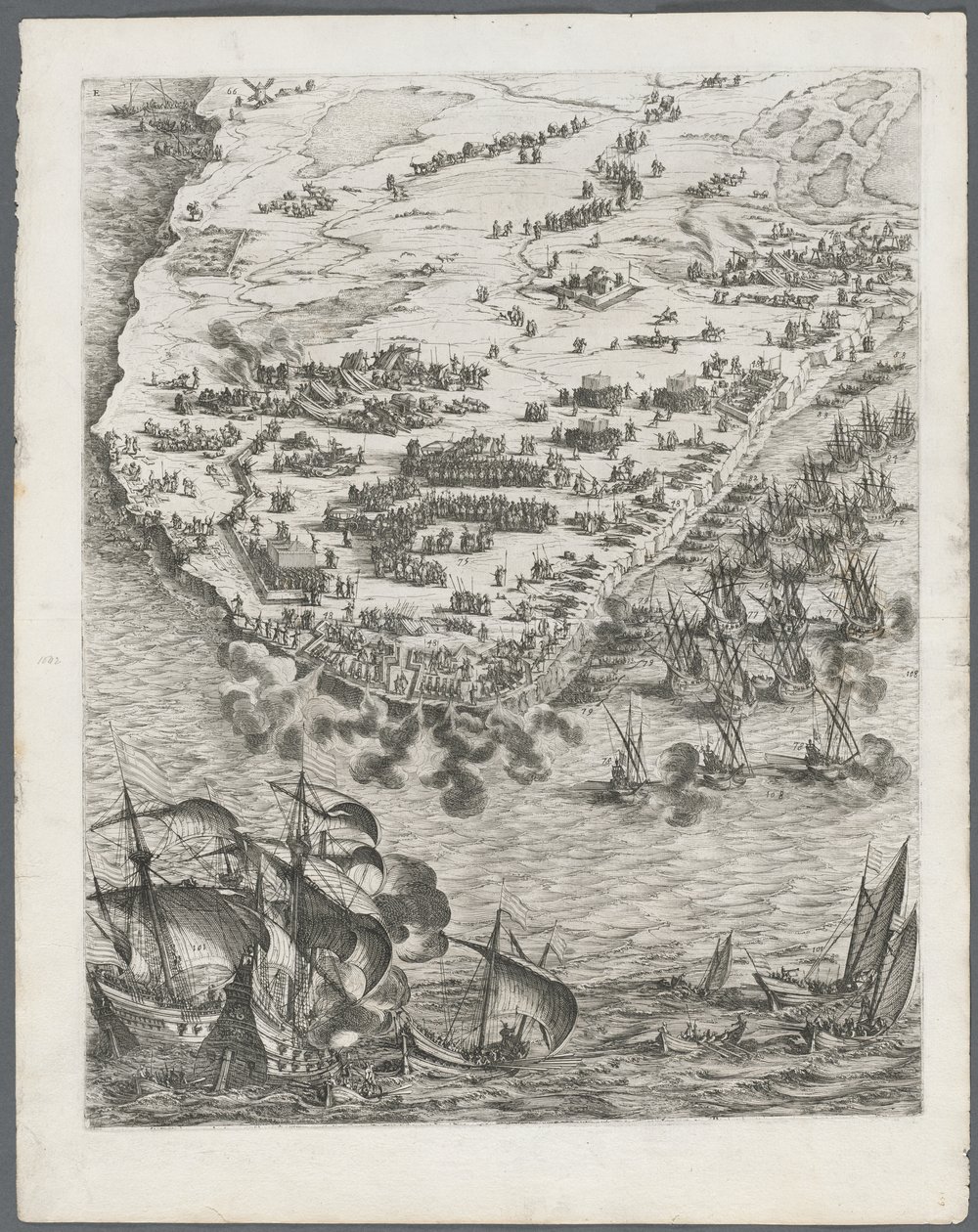Oblężenie La Rochelle: Płyta 10 autorstwa Jacques Callot