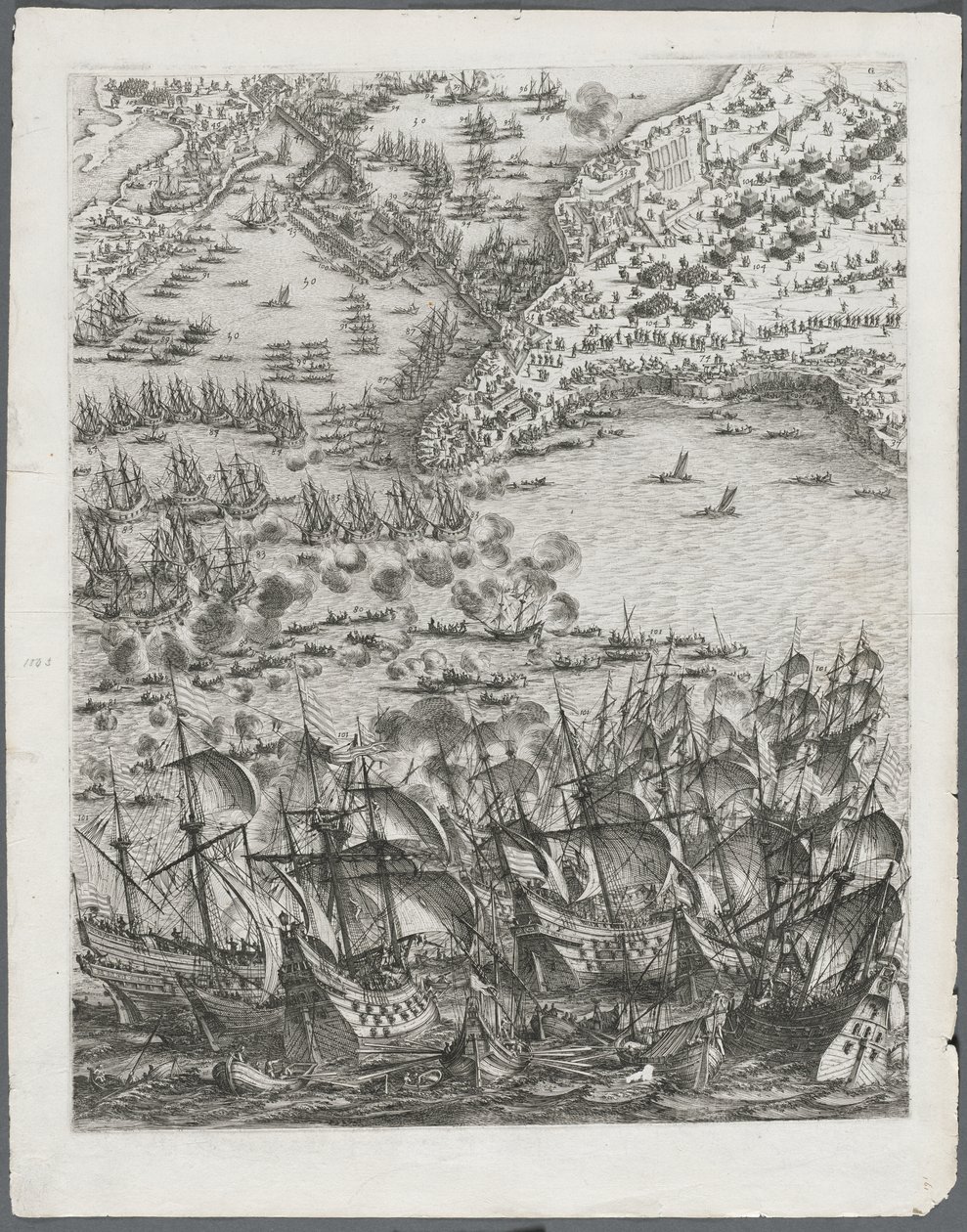 Oblężenie La Rochelle: Tablica 11 autorstwa Jacques Callot
