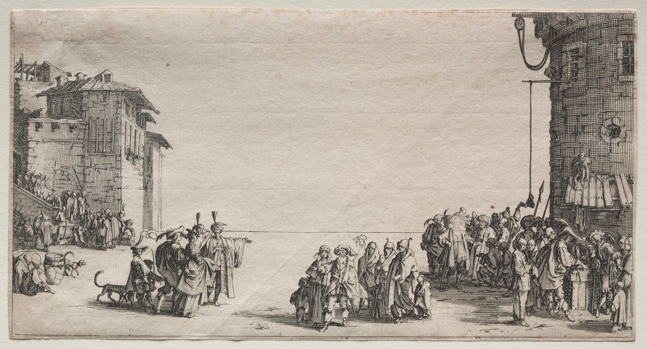 Targ niewolników, 1629. autorstwa Jacques Callot