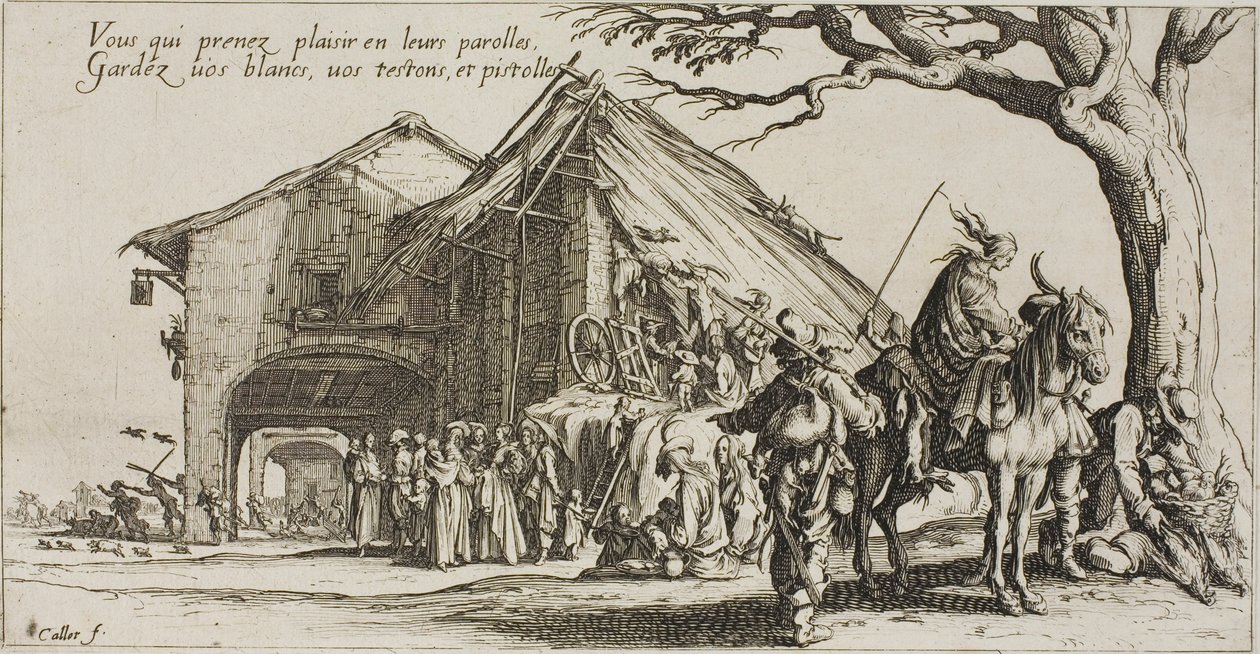 The Stopping Place, z The Bohemians autorstwa Jacques Callot
