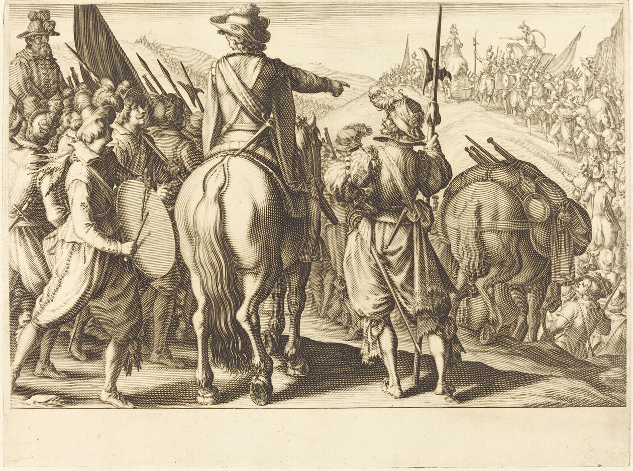 Żołnierze w marcu autorstwa Jacques Callot