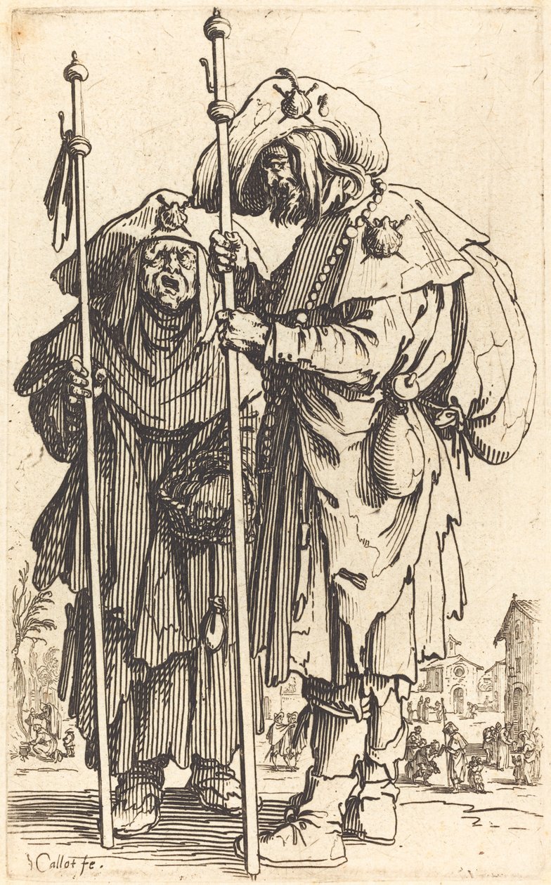 Dwóch pielgrzymów, c. 1622. autorstwa Jacques Callot