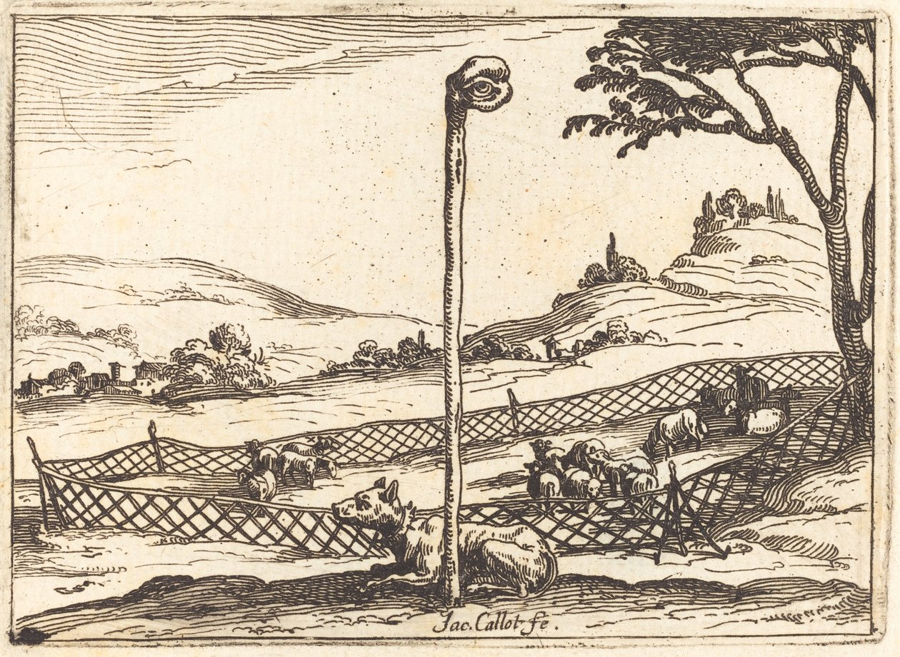 Czujne oko, 1628. autorstwa Jacques Callot