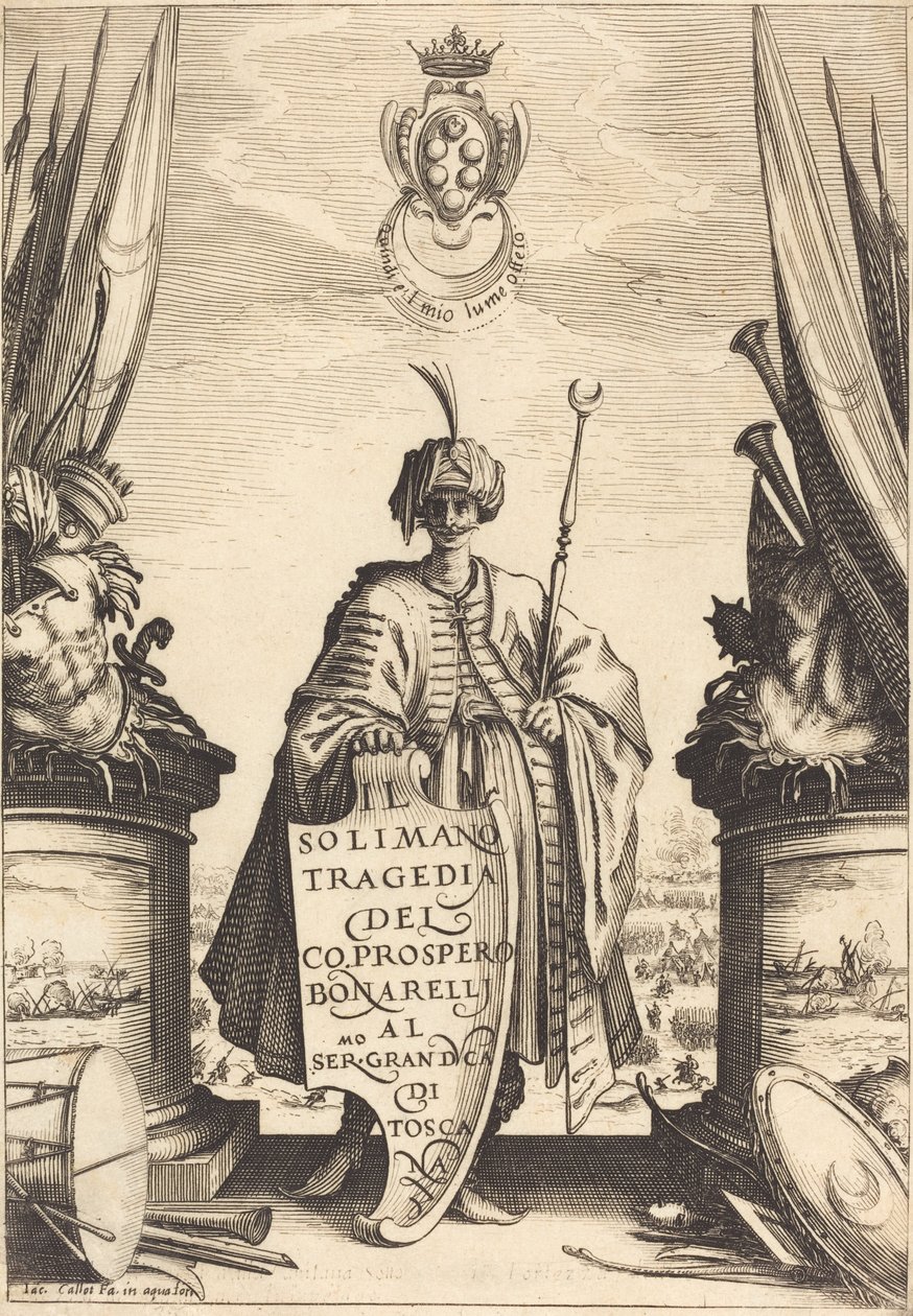 Strona tytułowa „Il Suleiman” autorstwa Jacques Callot
