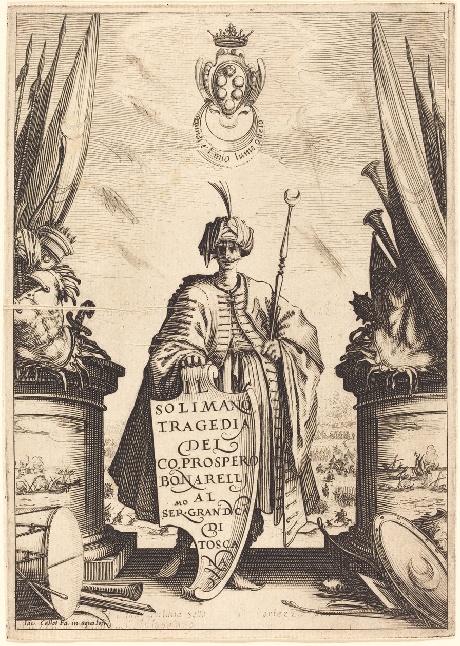 Strona tytułowa „Il Suleiman” autorstwa Jacques Callot