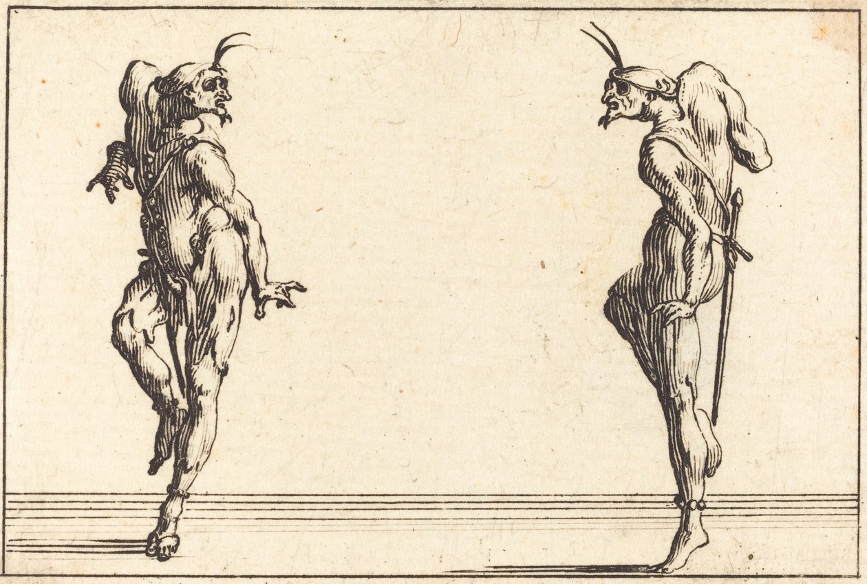 Tańczące dwa pantalony, ok. 1930 r. 1617. autorstwa Jacques Callot