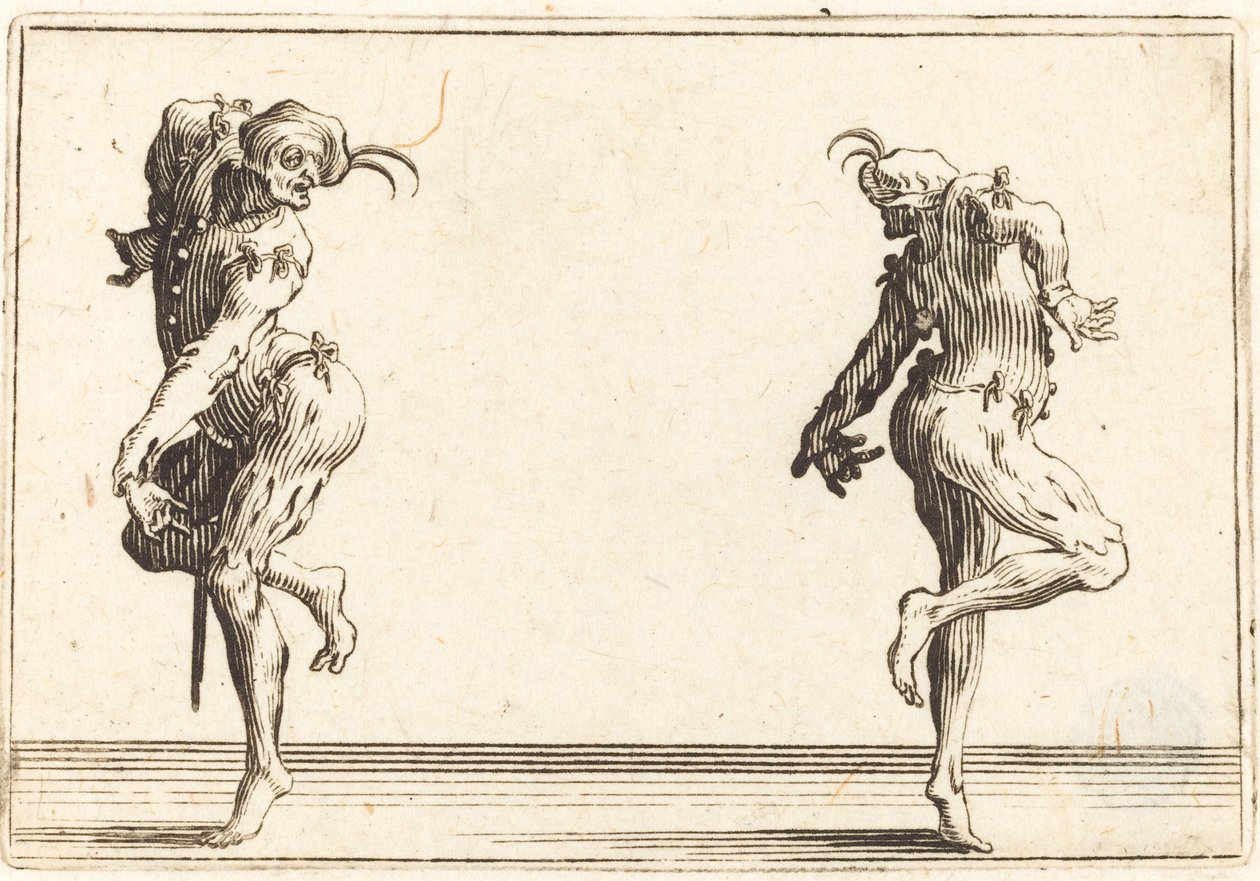 Tańczące dwa pantalony, ok. 1930 r. 1622. autorstwa Jacques Callot